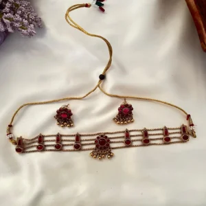 Layered Stone Choker Necklace